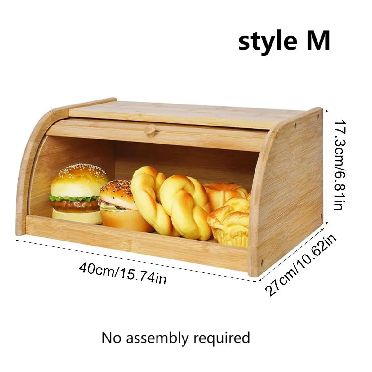 Premium Bamboo Bread Box